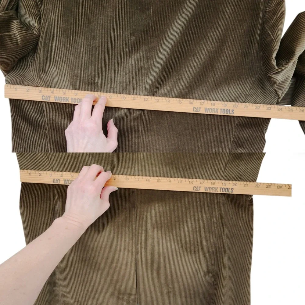 Corduroy Blazer 44R Long Men Brown 2 Button Sport Coat Jacket Meeting Street Dad